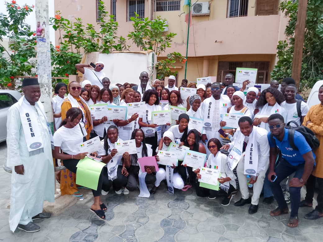 Projet Oseer - Cérémonie de Remise de Certificat de Formation en pâtisserie  à la mairie de Ndiareme Limamoulaye à Guédiawaye